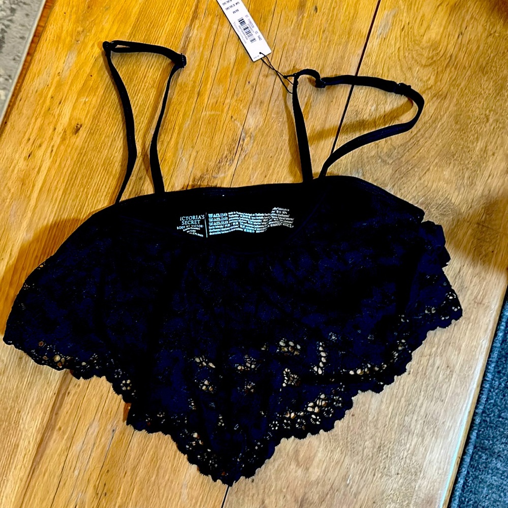 Victoria’s Secret black bralette, size medium